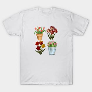 Tulip Positive Collage Flora Vintage Since T-Shirt